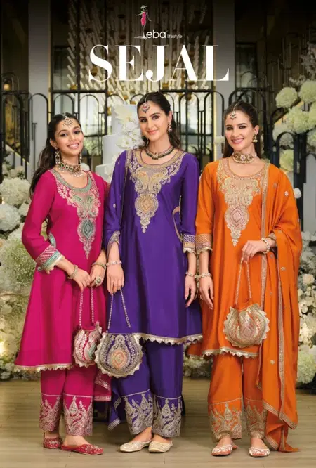 Sejal By Eba Hevey Chinon Wholesale Readymade Suits Suppliers In Mumbai
